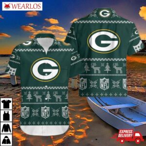 Green Bay Packers Winter Knit Hawaiian Shirt