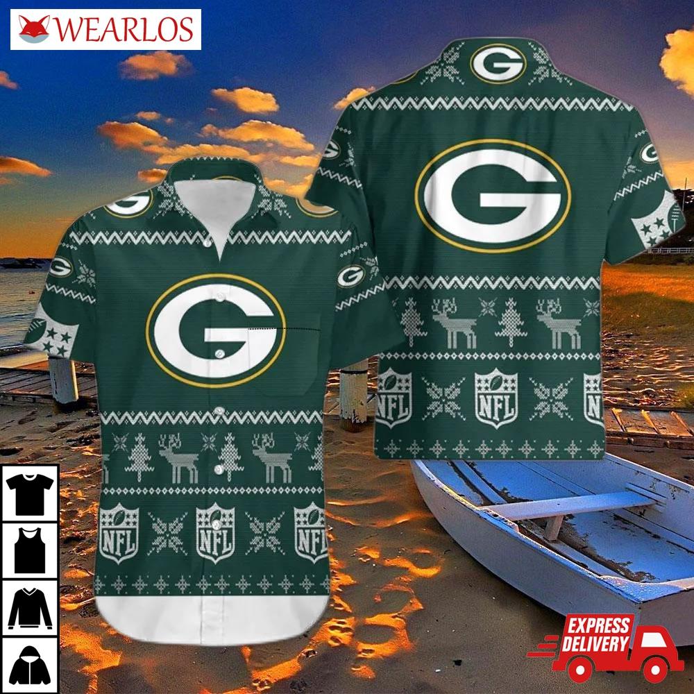 Green Bay Packers Winter Knit Hawaiian Shirt