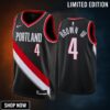 Greg Brown 3D 4 Portland Trail Blazers -23 Icon Edition Black Jersey