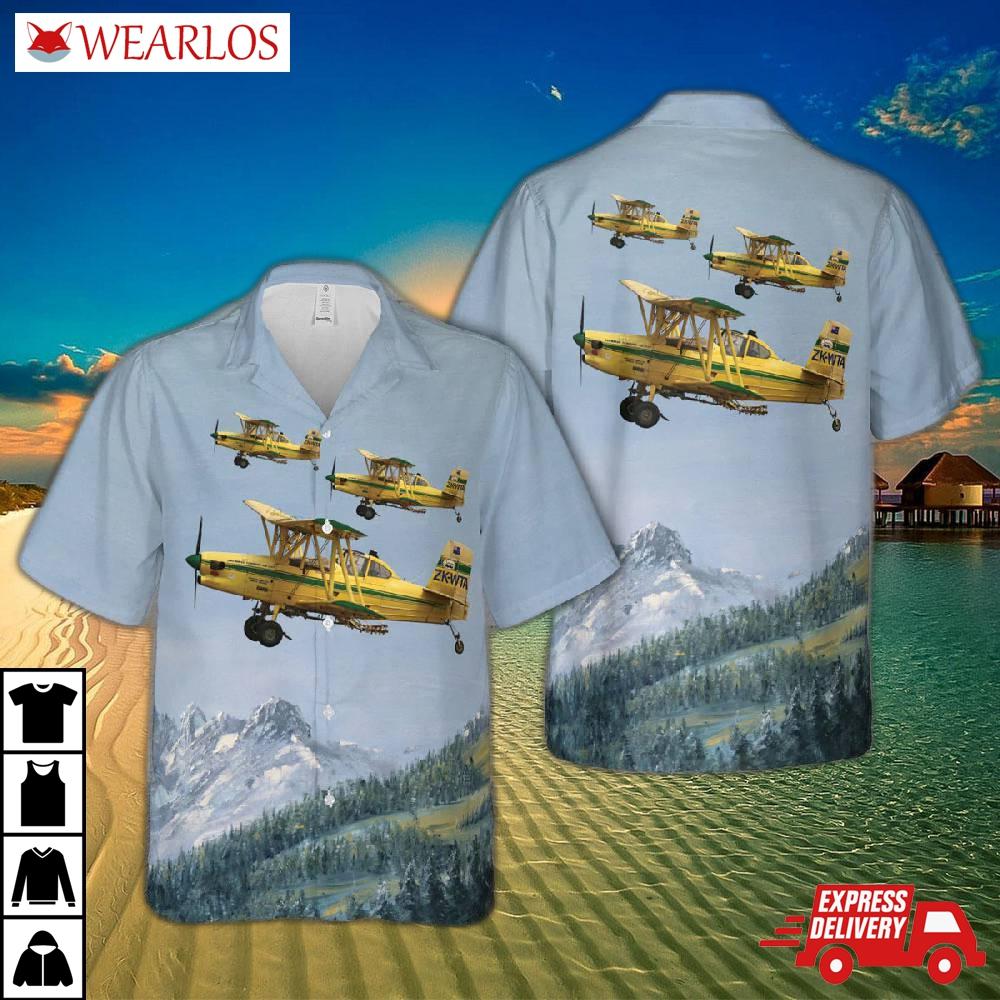 Grumman G-164 Turbo Agcat Crop Duster Agricultural Farm Aircraft Hawaiian Shirt