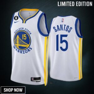 Gui Santos 15 Golden State Warriors White Association Edition -23 Jersey No.6 Patch