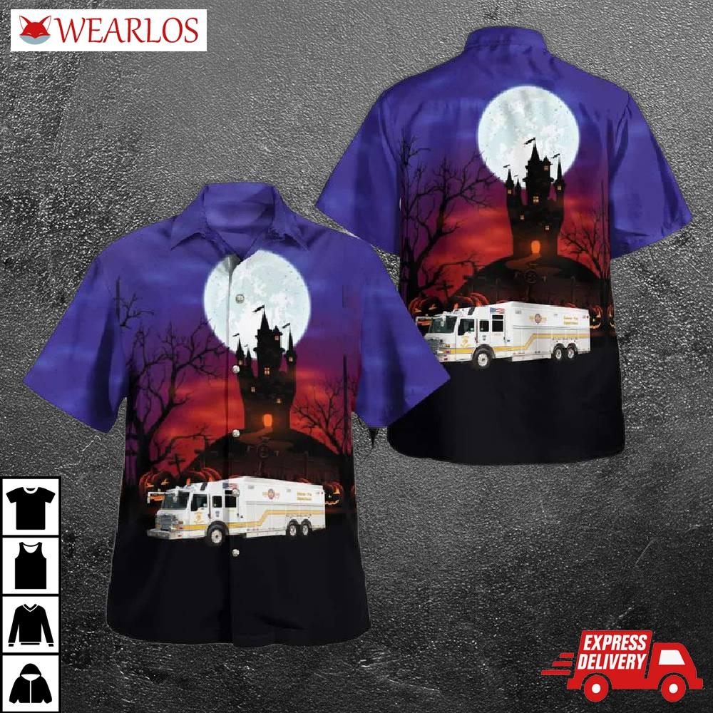 Halloween, Denver Fire Department, Denver, Colorado Hawaiian Shirt