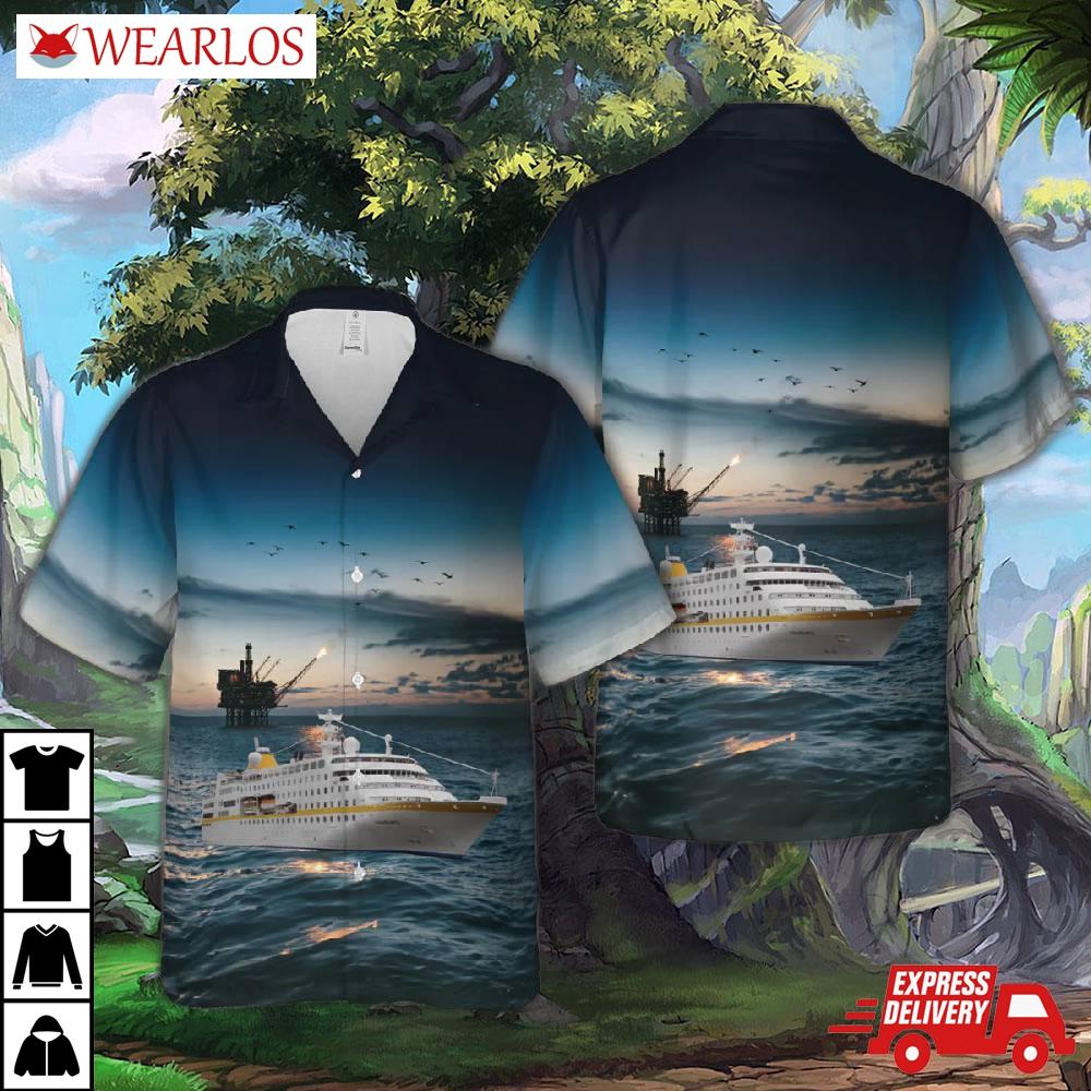 Hamburg-america Line Cruise Ship Ms Hamburg Hawaiian Shirt