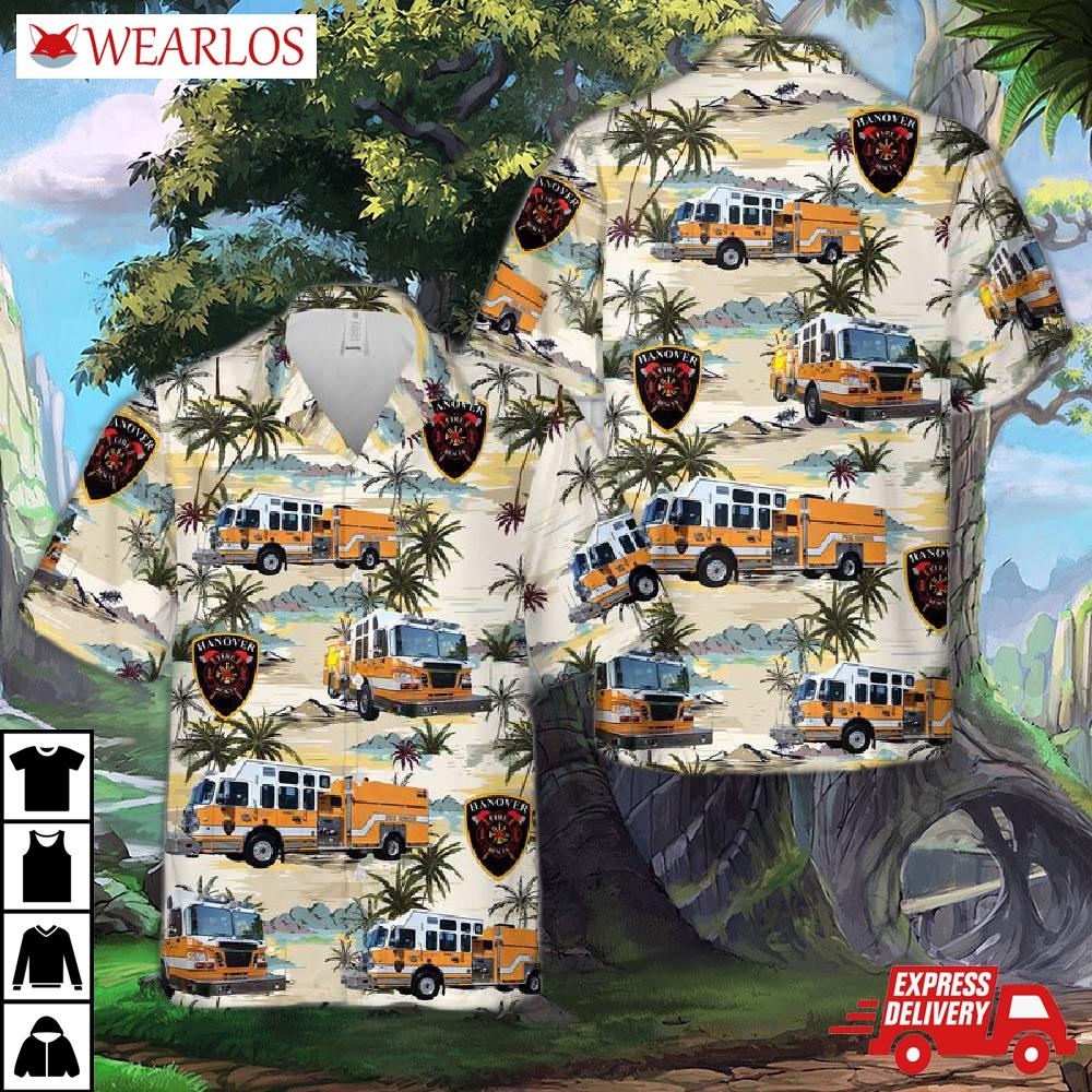 Hanover Fire Department Hawaiian Shirt