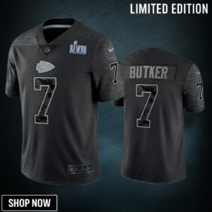 Harrison Butker 7 Kansas City Chiefs Super Bowl Lvii Reflective Limited Jersey