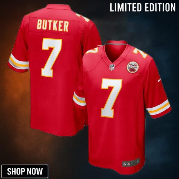Harrison Butker Kansas City Chiefs Game Jersey - Red Nfl