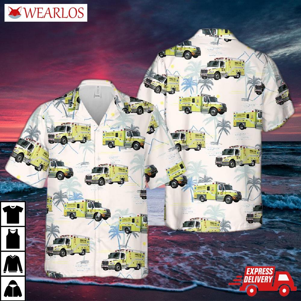 Henrico County Ems Ambulance Hawaiian Shirt