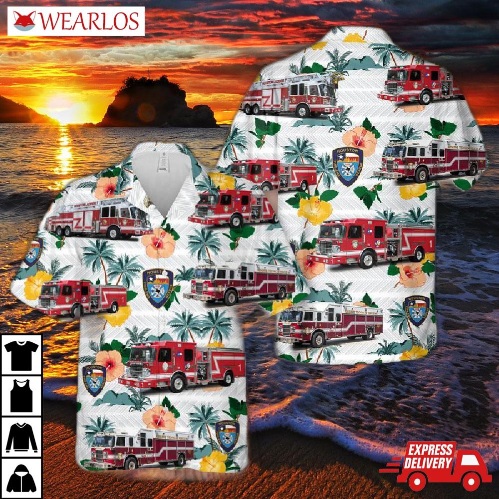 Houston Fire Department Hawaiian Shirt
