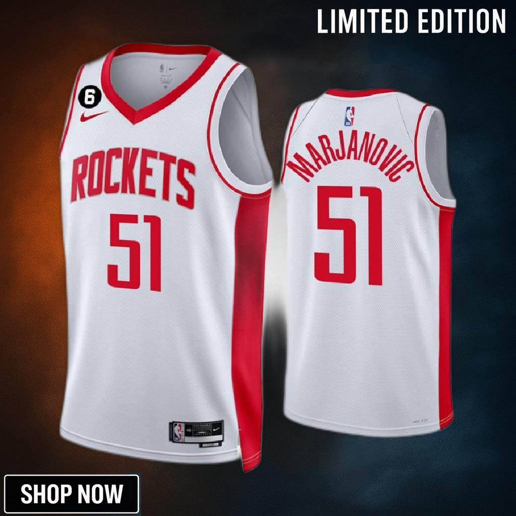 Houston Rockets -23 Boban Marjanovic 51 Association Edition White Jersey Swingman