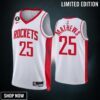Houston Rockets -23 Garrison Mathews 25 Association Edition White Jersey Swingman