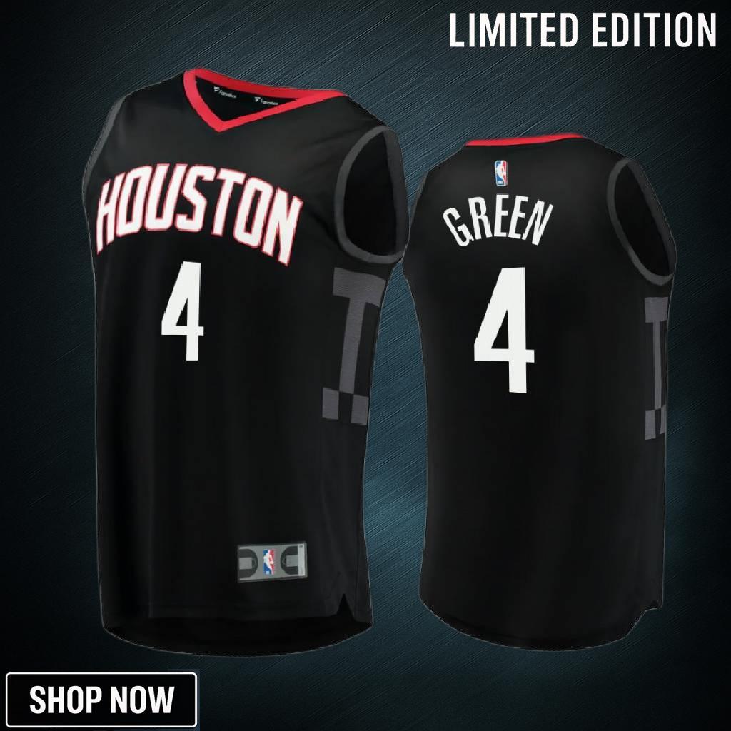 Houston Rockets 4 Jalen Green Statement Jersey -23 Black