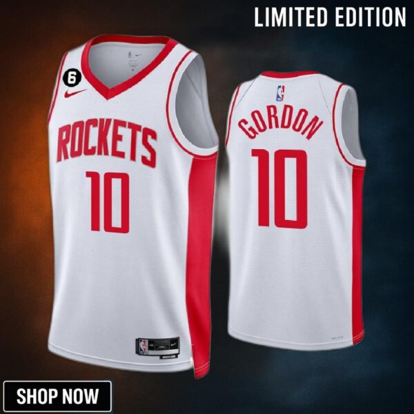 Houston Rockets Eric Gordon 10 Association Edition -23 White Jersey Swingman