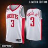 Houston Rockets Kevin Porter Jr. 3 Association Edition -23 White Jersey Swingman
