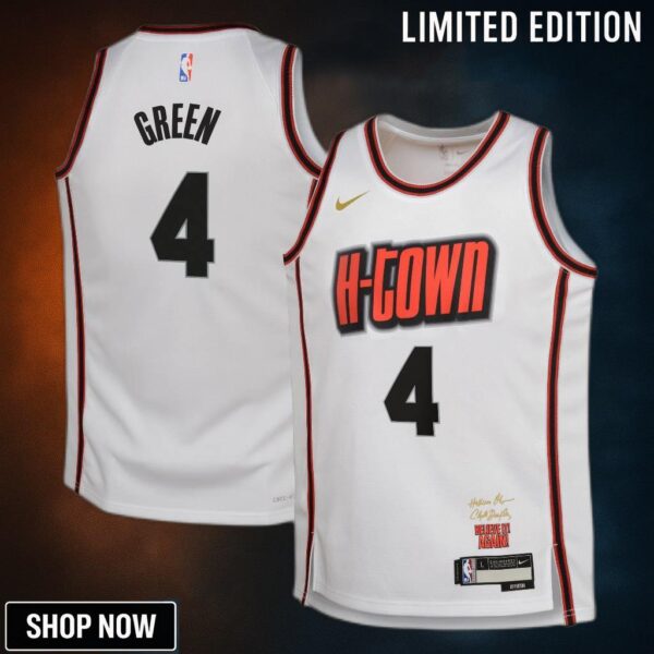 Houston Rockets Nike City Edition Swingman Jersey - White Jalen Green Youth