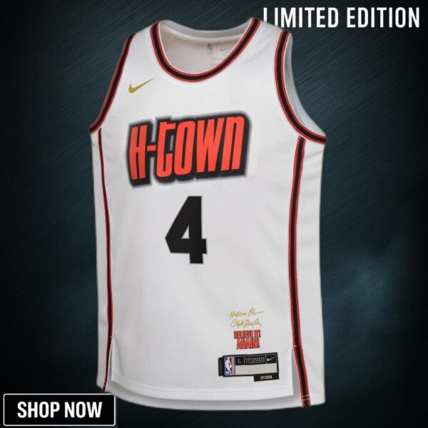 Houston Rockets Nike City Edition Swingman Jersey - White Jalen Green Youth