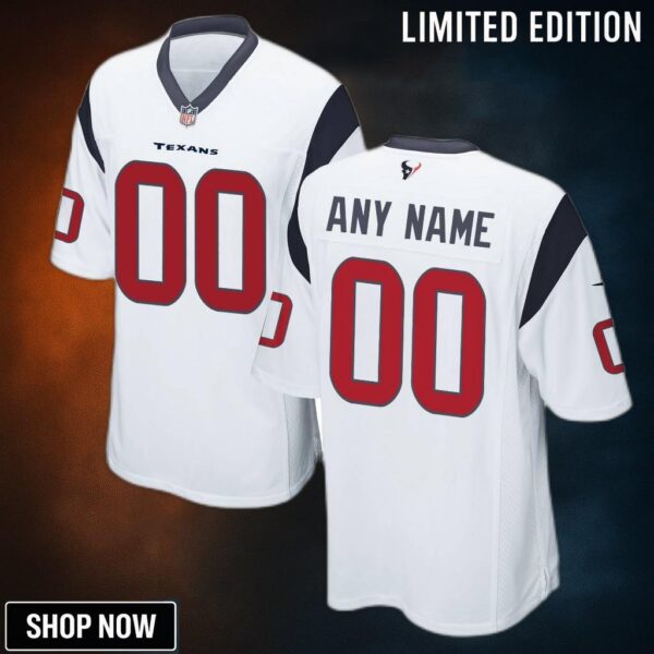 Houston Texans Custom Game Jersey White Jerseys Nfl