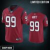 Houston Texans J.j. Watt Red 100th Season Vapor Limited Jersey