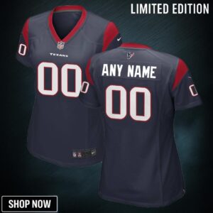 Houston Texans Womens Custom Game Jersey Navy Jerseys Nfl