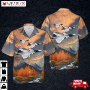 Hungarian Air Force Saab Jas-39c Gripen Hawaiian Shirt