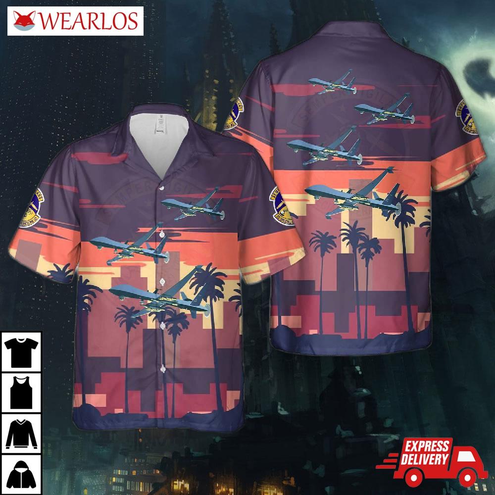 Hurlburt Field, Florida, Us Air Force 2nd Special Operations Squadron General Atomics Mq-9 Reaper Hawaiian Shirt