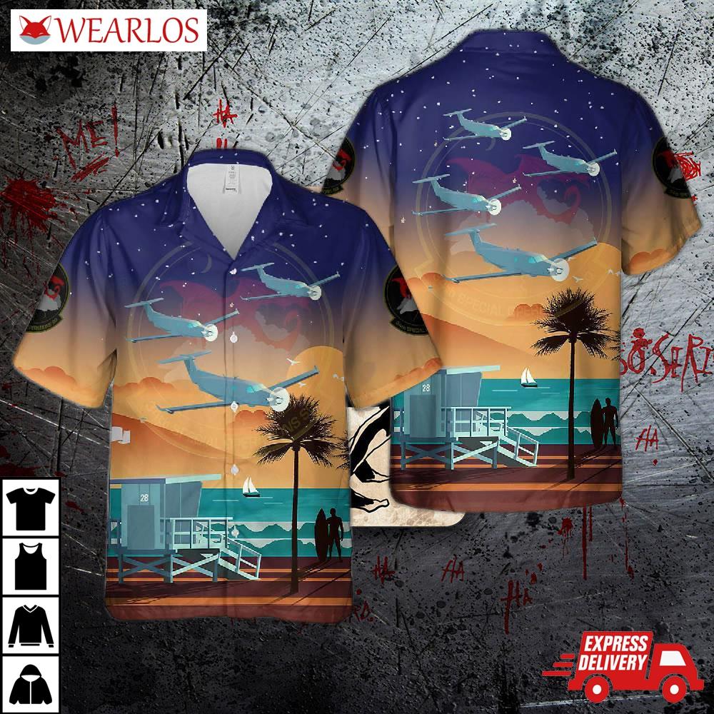 Hurlburt Field, Florida, Us Air Force 34th Special Operations Squadron U-28a Draco Hawaiian Shirt