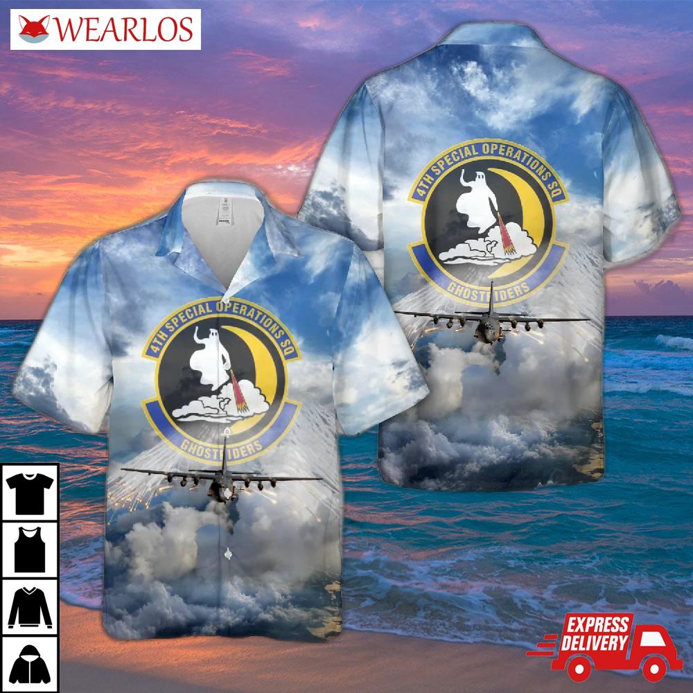 Hurlburt Field, Florida, Us Air Force 4th Special Operations Squadron Ac-130u ''spooky'' Gunship Hawaiian Shirt