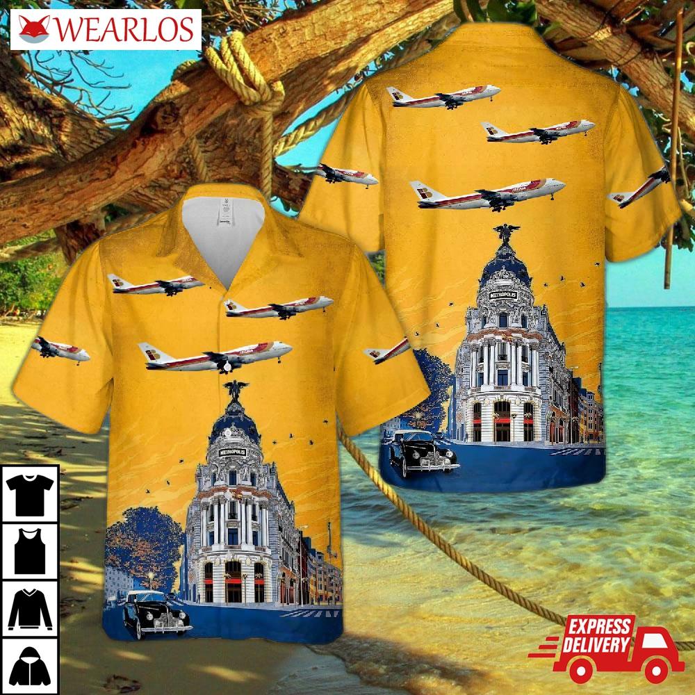 Iberia (airline) Boeing 747-300 Hawaiian Shirt