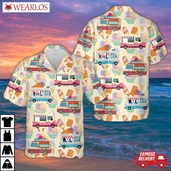 Ice Cream Truck Hawaiian Shirt