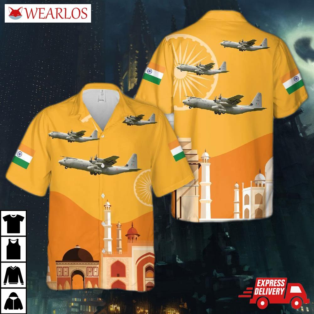 Indian Air Force Lockheed C-130j-30 'kc-3801' Hawaiian Shirt
