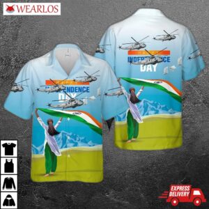 Indian Navy Westland Ws-61 Sea King Mk42b, Happy Independence Day India Hawaiian Shirt