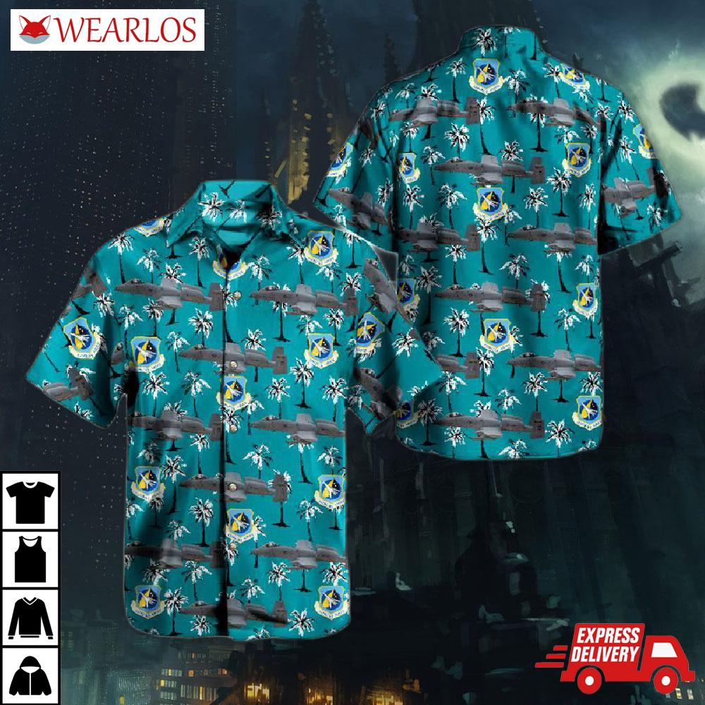 Indiana Air National Guard 122nd Fighter Wing Fairchild A-10c Thunderbolt Ii Hawaiian Shirt