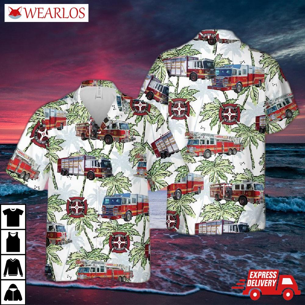Indiana Indianapolis Fire Department Hawaiian Shirt