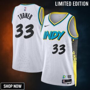 Indiana Pacers Nike City Edition Swingman Jersey - White Myles Turner Unisex
