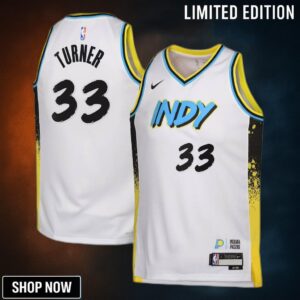 Indiana Pacers Nike City Edition Swingman Jersey - White Myles Turner Youth