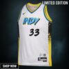 Indiana Pacers Nike City Edition Swingman Jersey - White Myles Turner Youth