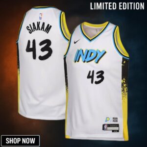 Indiana Pacers Nike City Edition Swingman Jersey - White Pascal Siakam Youth