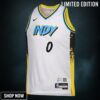 Indiana Pacers Nike City Edition Swingman Jersey - White Tyrese Haliburton Youth