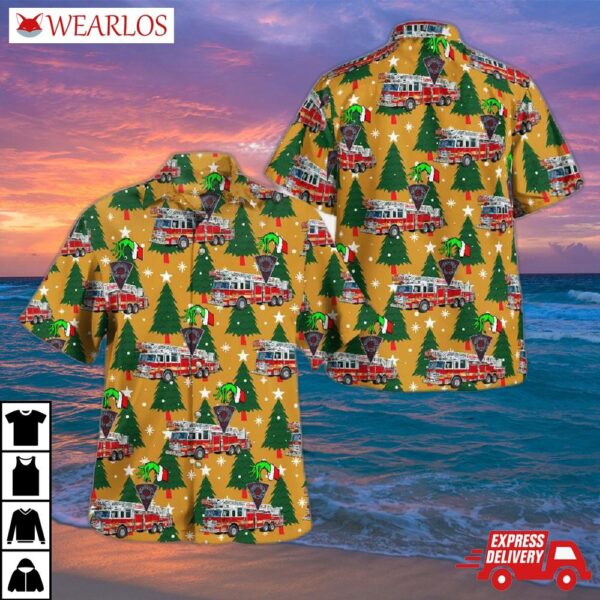 Indianapolis Fire Department Ladder Christmas Hawaiian Shirt