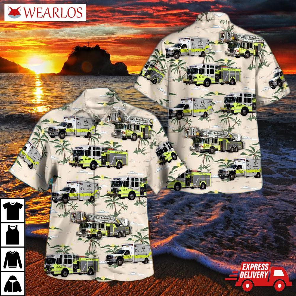 Ingleside, Lake County, Illinois, Fox Fire Department Hawaiian Shirt