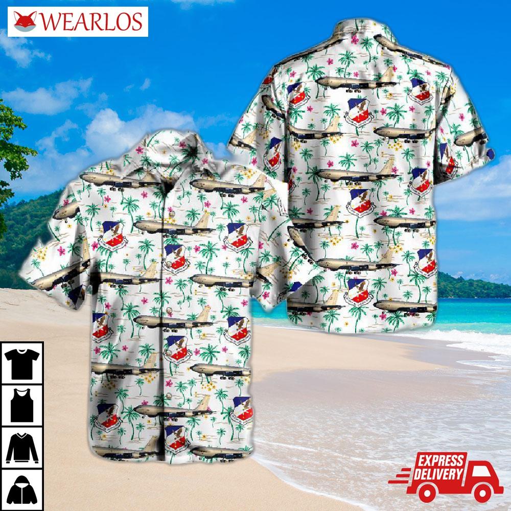 Iowa Air National Guard 185th Refueling Wing Boeing Kc-135r Stratrotanker Hawaiian Shirt