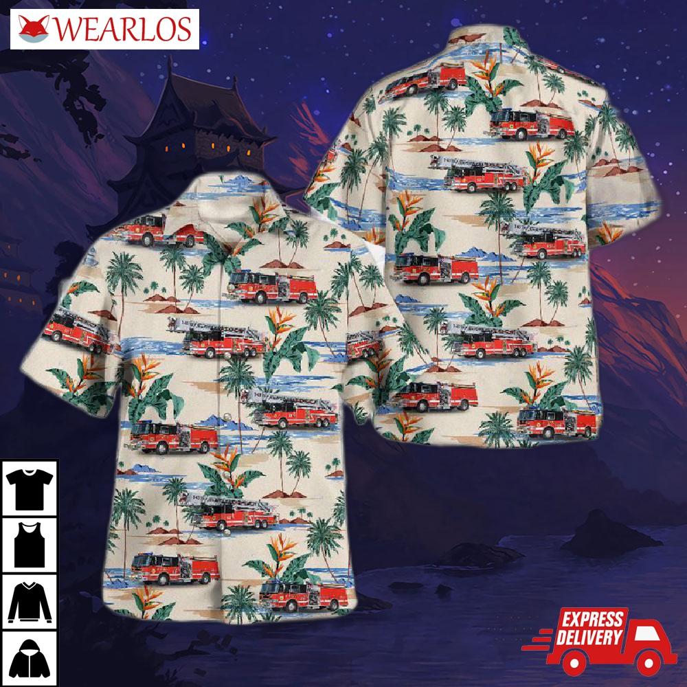 Ironia, New Jersey, Randolph Fire Department- Company 4 (ironia) Hawaiian Shirt