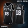 Isaiah Roby 18 San Antonio Spurs Black Jersey -23 Icon Edition Swingman
