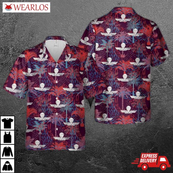 Italian Armed Forces Parachutist Foreign Jump Wings Hawaiian Shirt
