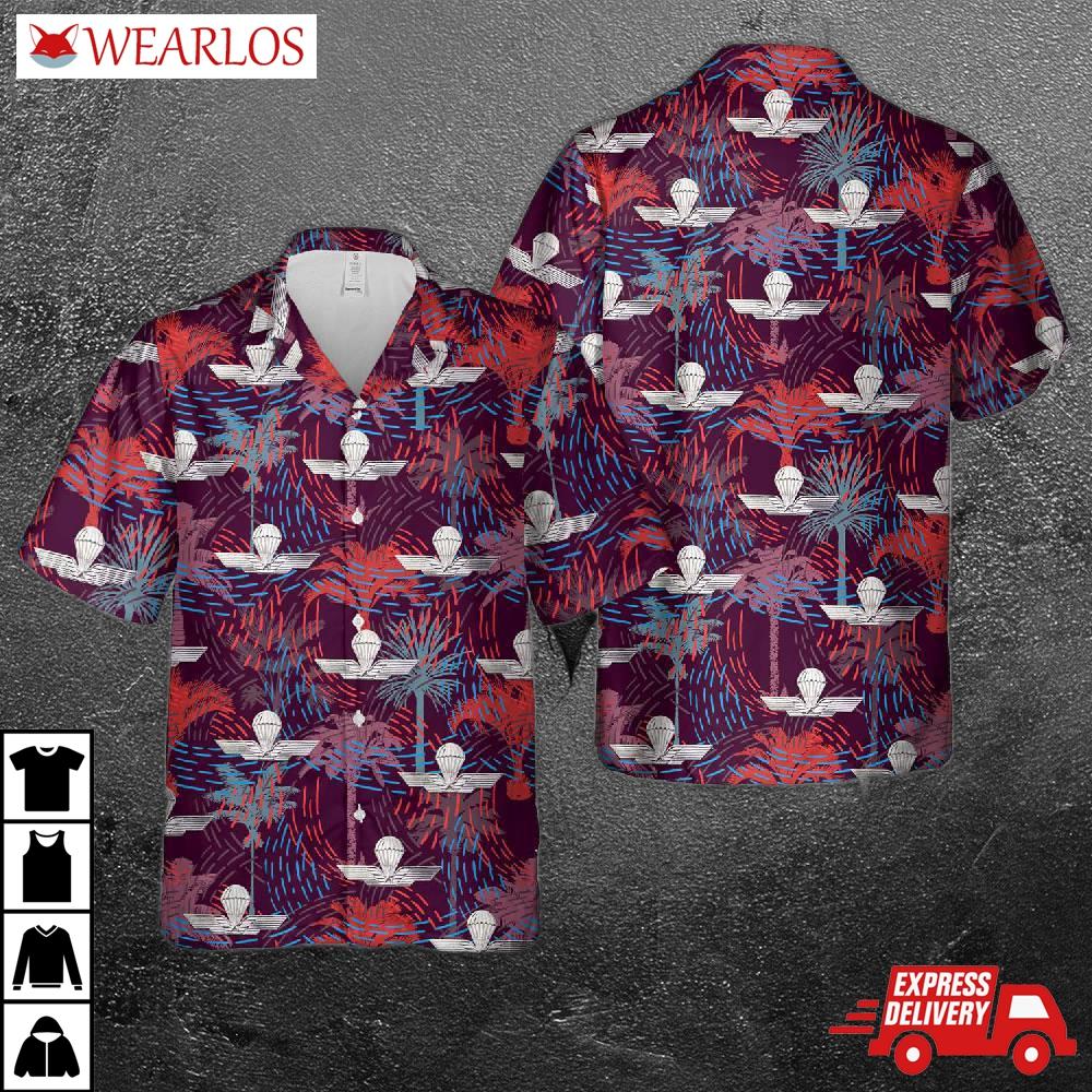 Italian Armed Forces Parachutist Foreign Jump Wings Hawaiian Shirt