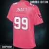 J.j. Watt Houston Texans Nfl Pro Line Womens Fashion Jersey - Pink