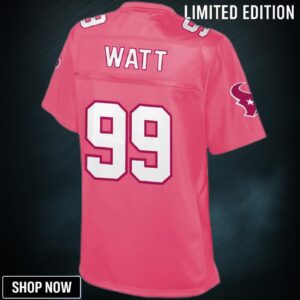 J.j. Watt Houston Texans Nfl Pro Line Womens Fashion Jersey - Pink