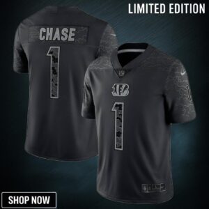 Ja'marr Chase Cincinnati Bengals Rflctv Limited Jersey - Black