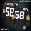Jack Lambert Pittsburgh Steelers Mitchell & Ness 1975 Authentic Retired Player Jersey - Black Nfl