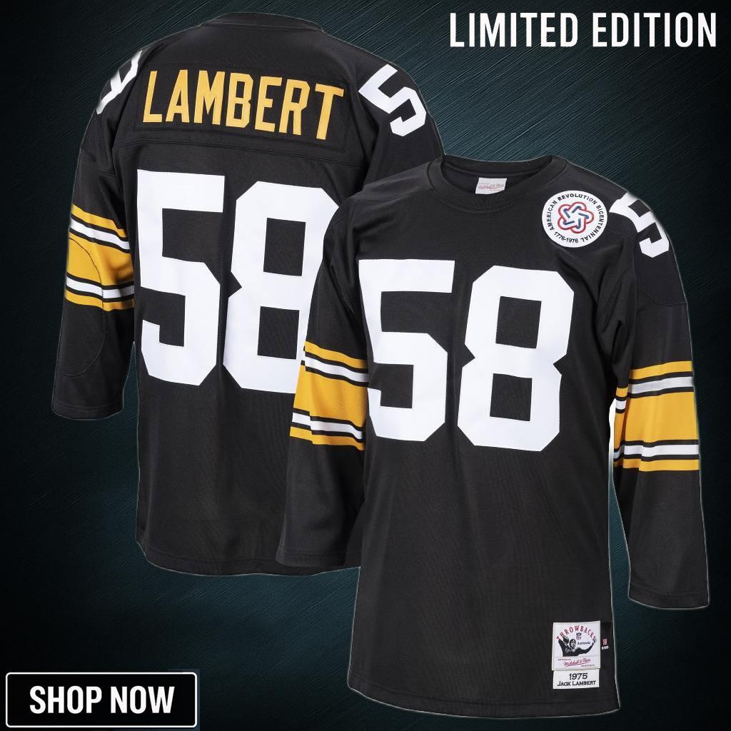 Jack Lambert Pittsburgh Steelers Mitchell & Ness 1975 Authentic Retired Player Jersey - Black Nfl