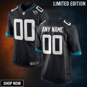 Jacksonville Jaguars Custom Team Color Game Jersey - Black Jerseys Nfl